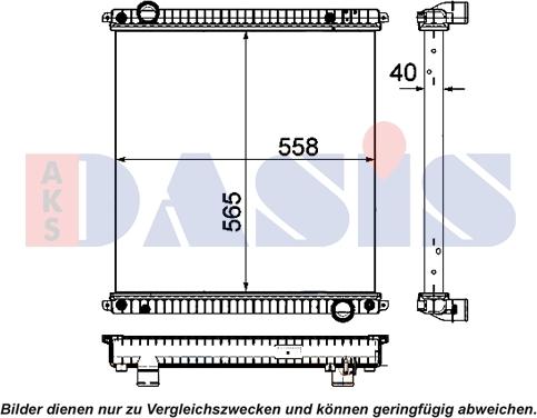 AKS Dasis 400050N - Radiator, engine cooling car-mod.net