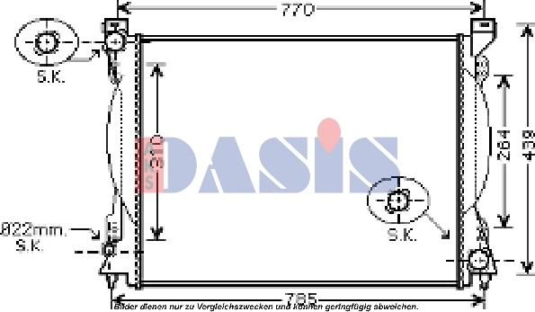 AKS Dasis 480046N - Radiator, engine cooling car-mod.net