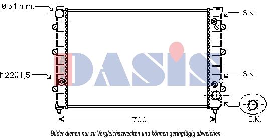 AKS Dasis 480070N - Radiator, engine cooling car-mod.net