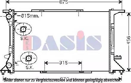 AKS Dasis 480073N - Radiator, engine cooling car-mod.net
