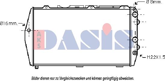 AKS Dasis 480750N - Radiator, engine cooling car-mod.net