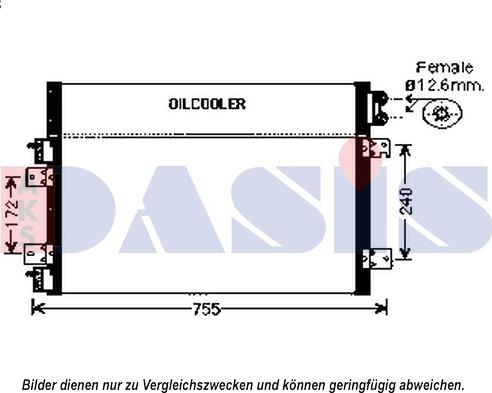 AKS Dasis 522074N - Condenser, air conditioning car-mod.net