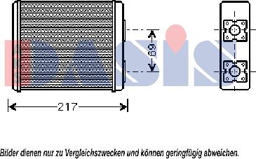 AKS Dasis 096005N - Heat Exchanger, interior heating car-mod.net