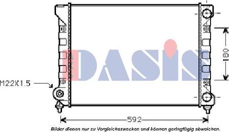 AKS Dasis 040041N - Radiator, engine cooling car-mod.net
