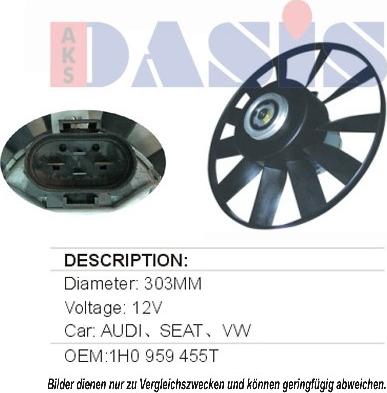 AKS Dasis 048550N - Fan, radiator car-mod.net