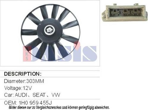 AKS Dasis 048640N - Fan, radiator car-mod.net