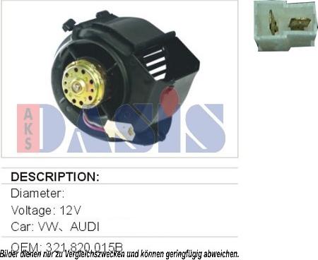 AKS Dasis 048012N - Interior Blower car-mod.net