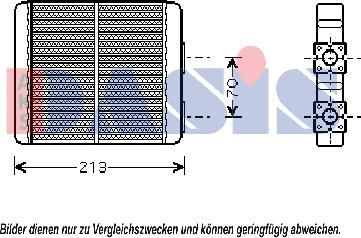 AKS Dasis 076001N - Heat Exchanger, interior heating car-mod.net