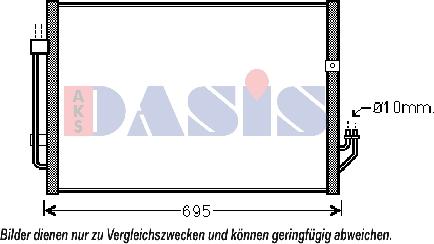 AKS Dasis 072041N - Condenser, air conditioning car-mod.net