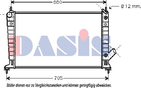 AKS Dasis 190300N - Radiator, engine cooling car-mod.net