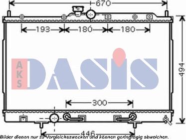 AKS Dasis 140085N - Radiator, engine cooling car-mod.net