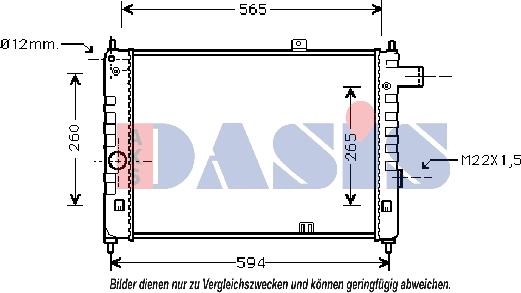 AKS Dasis 150280N - Radiator, engine cooling car-mod.net