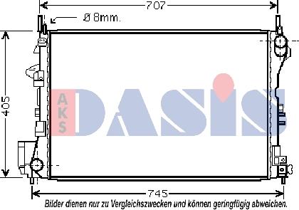 AKS Dasis 152013N - Radiator, engine cooling car-mod.net