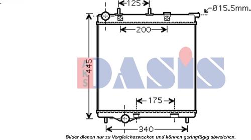 AKS Dasis 160114N - Radiator, engine cooling car-mod.net