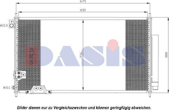 AKS Dasis 102018N - Condenser, air conditioning car-mod.net