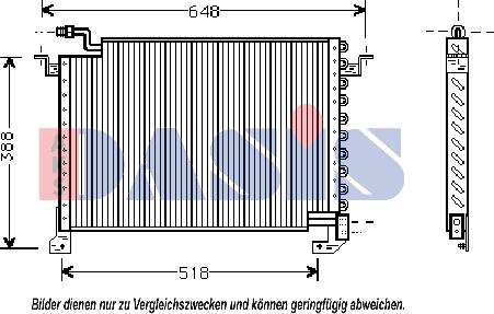 AKS Dasis 112170N - Condenser, air conditioning car-mod.net