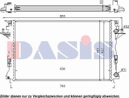 AKS Dasis 180002N - Radiator, engine cooling car-mod.net