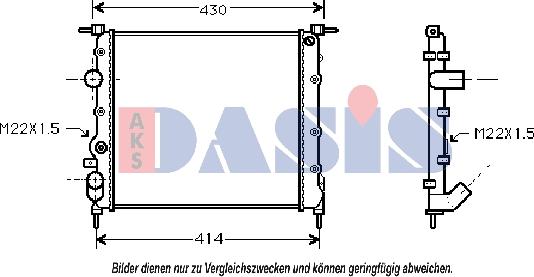 AKS Dasis 180021N - Radiator, engine cooling car-mod.net