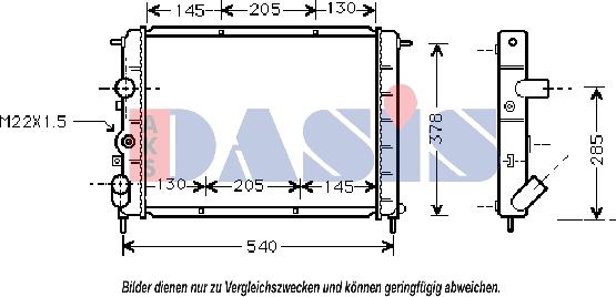 AKS Dasis 181560N - Radiator, engine cooling car-mod.net