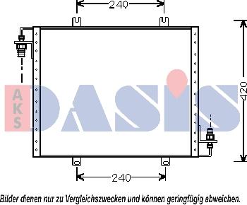 AKS Dasis 182070N - Condenser, air conditioning car-mod.net
