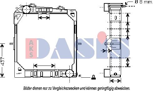 AKS Dasis 130570N - Radiator, engine cooling car-mod.net