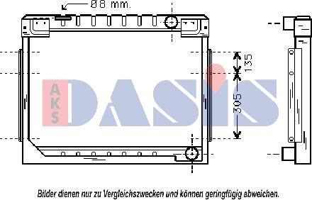 AKS Dasis 130006N - Radiator, engine cooling car-mod.net