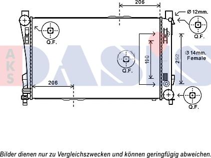 AKS Dasis 120106N - Radiator, engine cooling car-mod.net