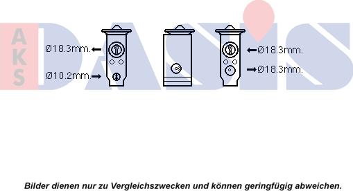 AKS Dasis 840312N - Expansion Valve, air conditioning car-mod.net