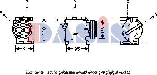 AKS Dasis 850573N - Compressor, air conditioning car-mod.net