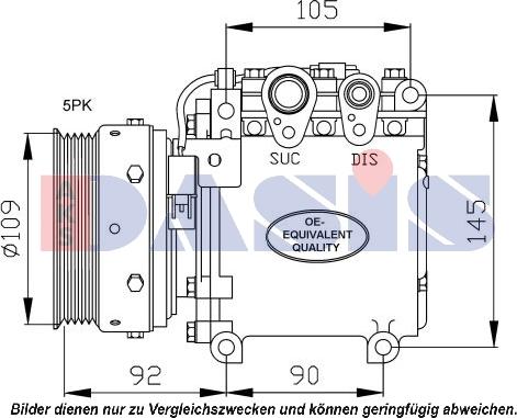 AKS Dasis 851647N - Compressor, air conditioning car-mod.net