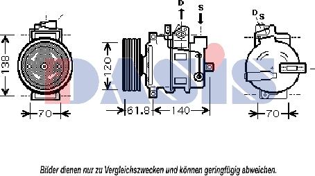 AKS Dasis 851663N - Compressor, air conditioning car-mod.net