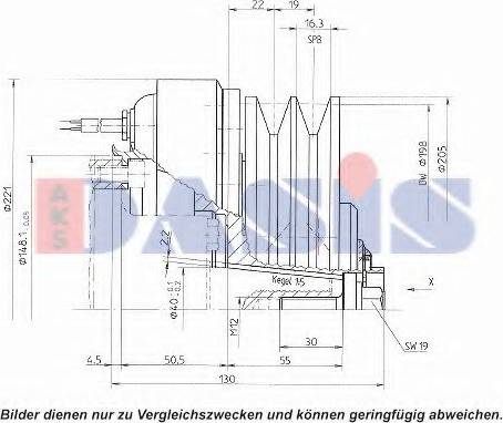 AKS Dasis 851134N - Magnetic Clutch, air conditioner compressor car-mod.net