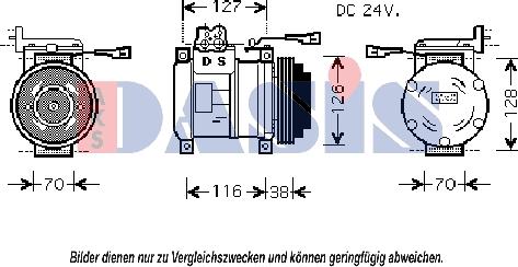 AKS Dasis 851395N - Compressor, air conditioning car-mod.net