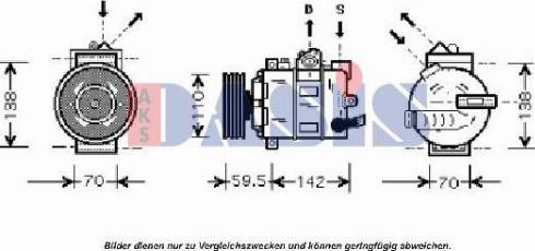 AKS Dasis 851358N - Compressor, air conditioning car-mod.net