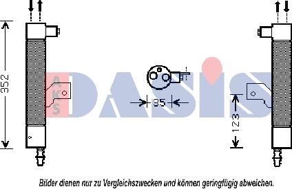 AKS Dasis 800570N - Dryer, air conditioning car-mod.net