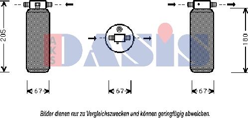 AKS Dasis 800368N - Dryer, air conditioning car-mod.net