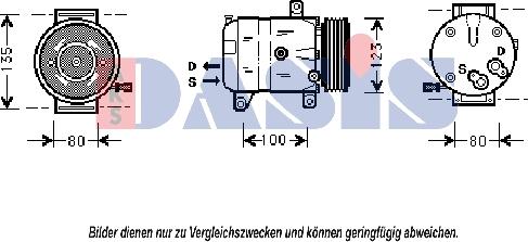 AKS Dasis 820670N - Compressor, air conditioning car-mod.net