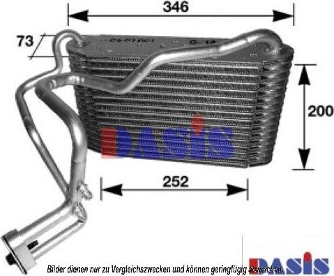 AKS Dasis 820009N - Evaporator, air conditioning car-mod.net