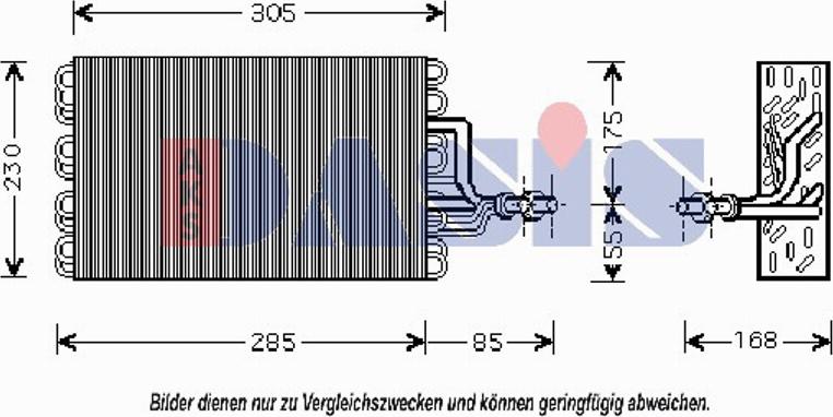 AKS Dasis 820014N - Evaporator, air conditioning car-mod.net
