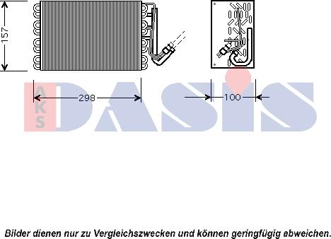 AKS Dasis 820195N - Evaporator, air conditioning car-mod.net