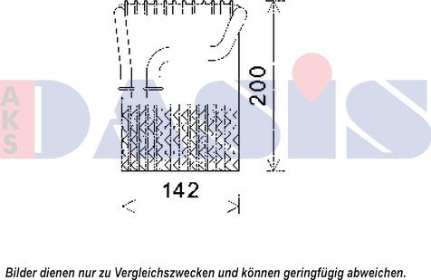 AKS Dasis 820353N - Evaporator, air conditioning car-mod.net