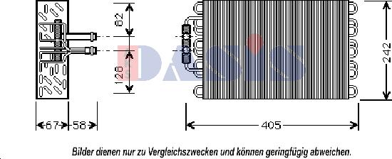 AKS Dasis 820314N - Evaporator, air conditioning car-mod.net