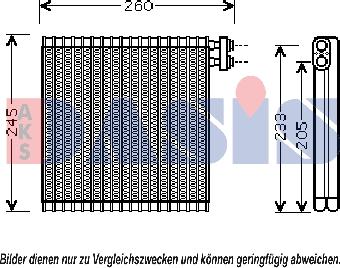 AKS Dasis 820316N - Evaporator, air conditioning car-mod.net
