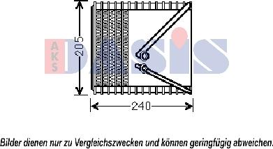AKS Dasis 820311N - Evaporator, air conditioning car-mod.net