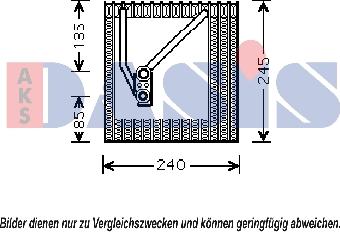 AKS Dasis 820283N - Evaporator, air conditioning car-mod.net