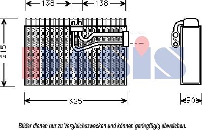 AKS Dasis 820236N - Evaporator, air conditioning car-mod.net