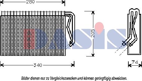 AKS Dasis 820229N - Evaporator, air conditioning car-mod.net