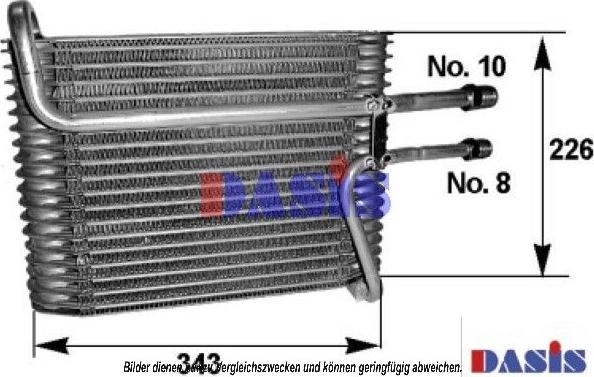 AKS Dasis 820222N - Evaporator, air conditioning car-mod.net