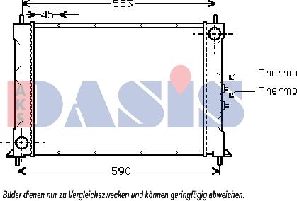 AKS Dasis 370390N - Radiator, engine cooling car-mod.net