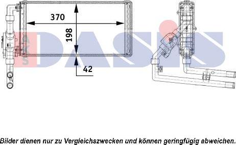 AKS Dasis 299050N - Heat Exchanger, interior heating car-mod.net